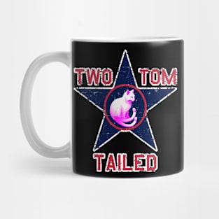 Two Tailed Tom - - Blue Star - - Tagged __ Grunge Style Mug